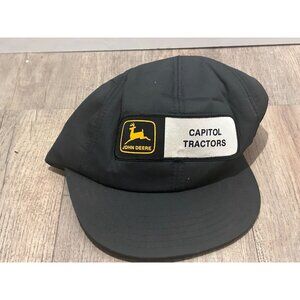 John Deere Capitol Tractors Hat Polyester Snapback Baseball Cap Black